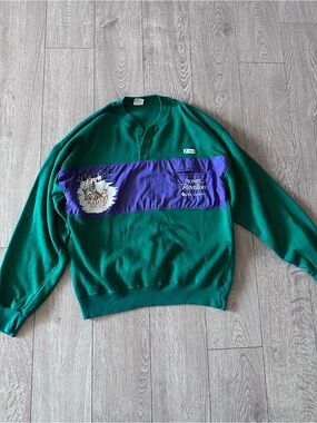 Vintage K-Way Trophée Revillon Vail Colorado Colorblock Crewneck Pullover